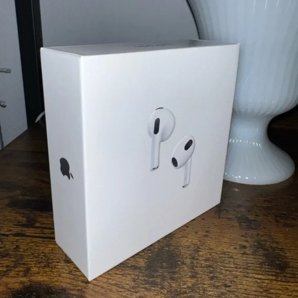 Apple AirPods with White and Black Accents gen 3 - Picture 2 of 2